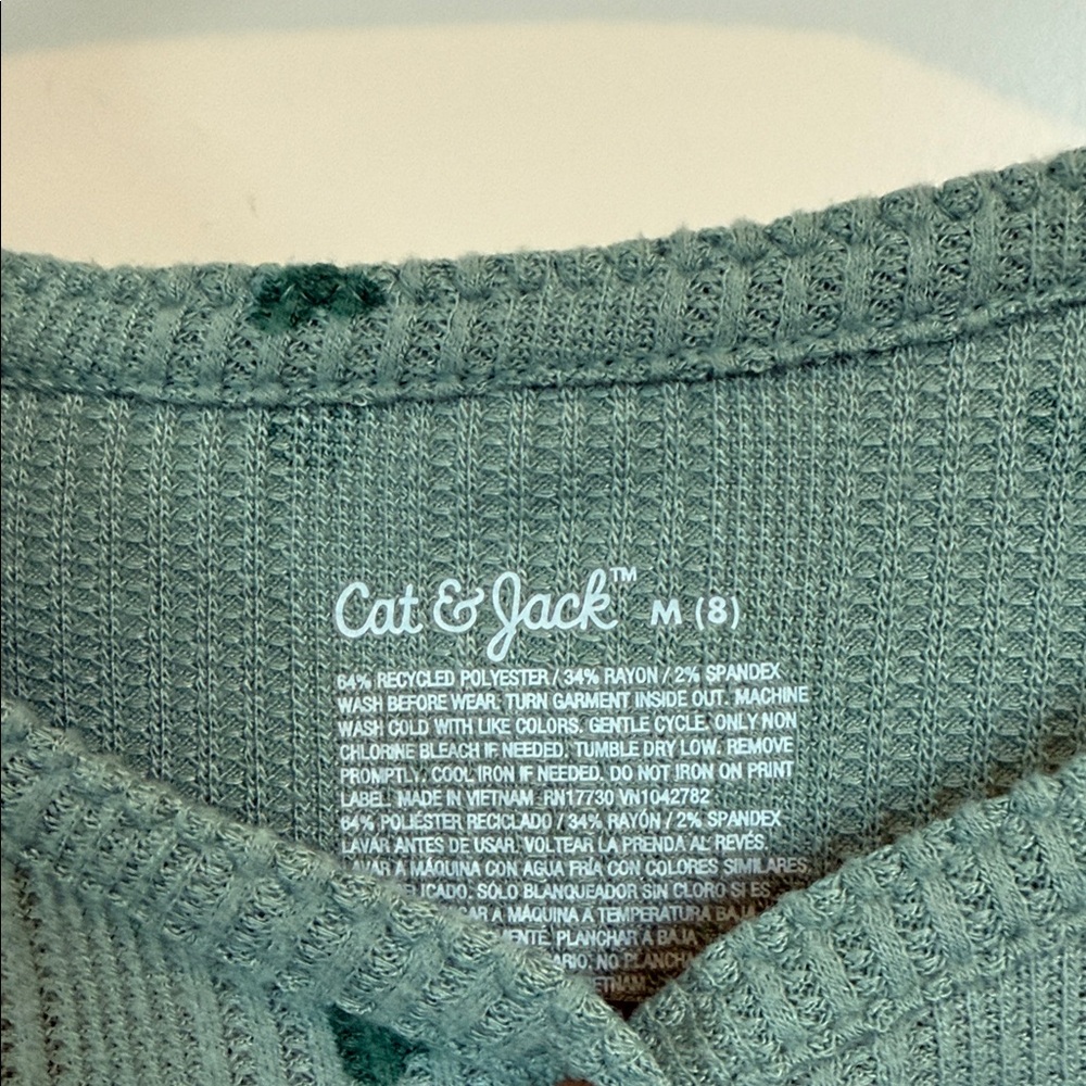 Cat & Jack Teal Heart Long Sleeve Tee - Picture 2 of 4